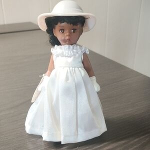 Madame Alexander Doll in Elegant White Dress and Hat